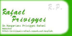 rafael privigyei business card